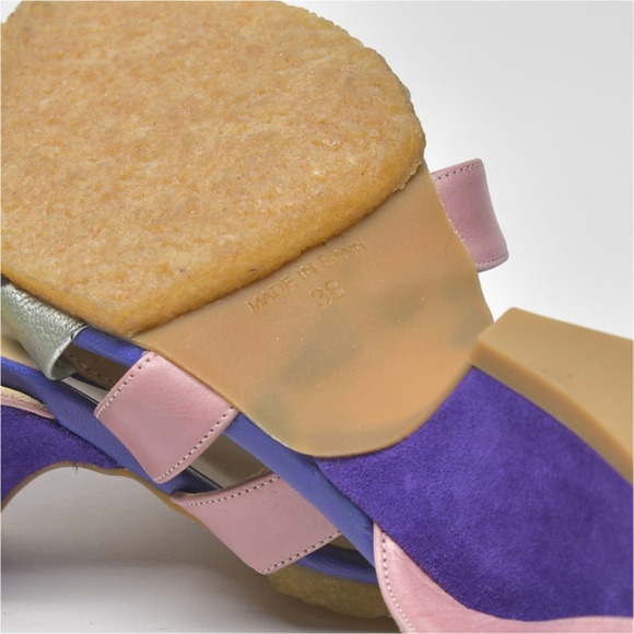 AUDLEY Leather & Suede Sandals Size 38 - Picture 6 of 6